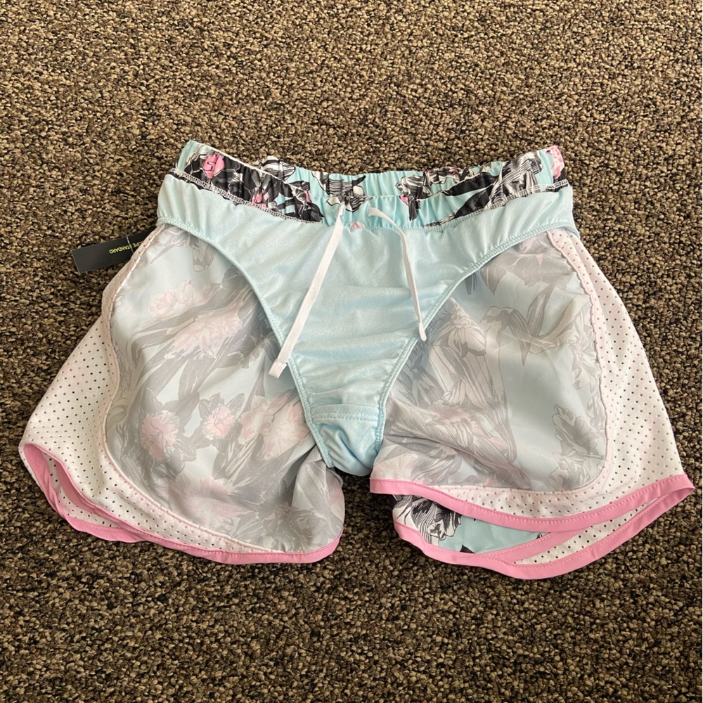 Nike Women's Floral Athletic Shorts - Pink and Black size:XS - Picture 7 of 13
